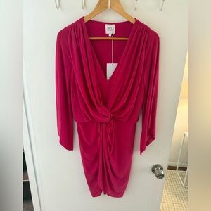 NWT Misa Teget Draped Mini Cocktail Dress Size Small